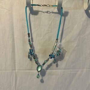 Elegant Blue Beaded Necklace